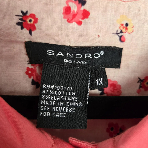 Sandro Sportswear Jacket Women's 1X Designer Luxury Old Money Classic Retro 60s - Picture 5 of 12